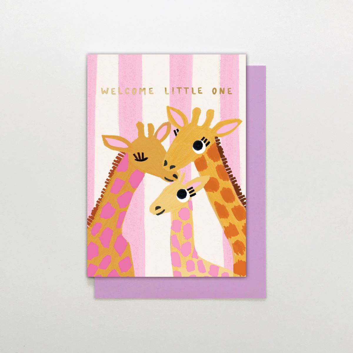 SR015-Stop The Clock-Card- Welcome Little One Pink-Card-Sugar Stripes