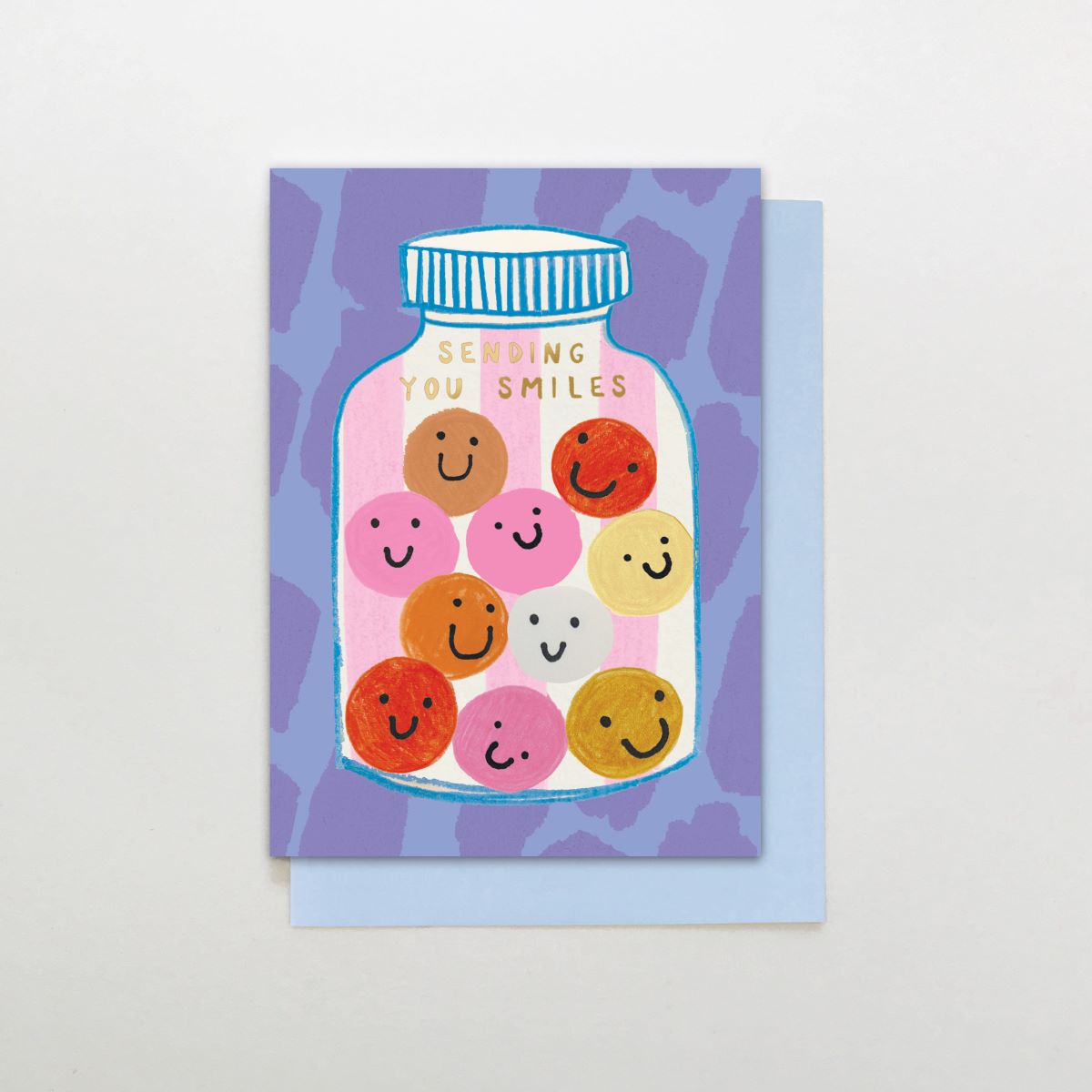 SR017-Stop The Clock-Card-Sending You Smiles-Card-Sugar Stripes