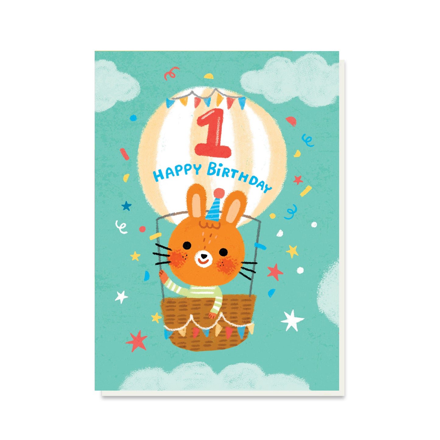 GRACE001-Stormy Knight-1St Birthday Balloon-Card-