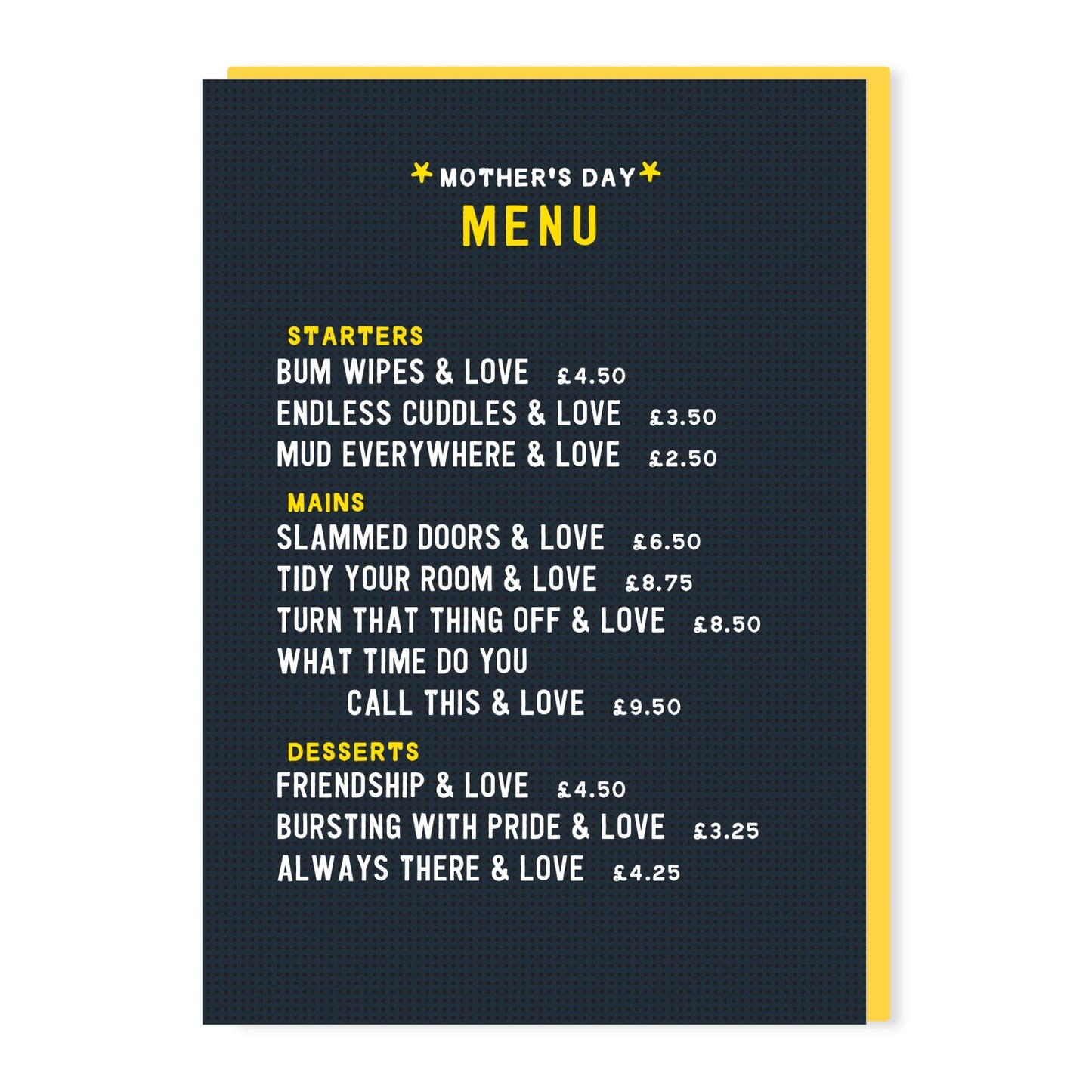 SW086-Stoats & Weasels-Mother Menu-Card-