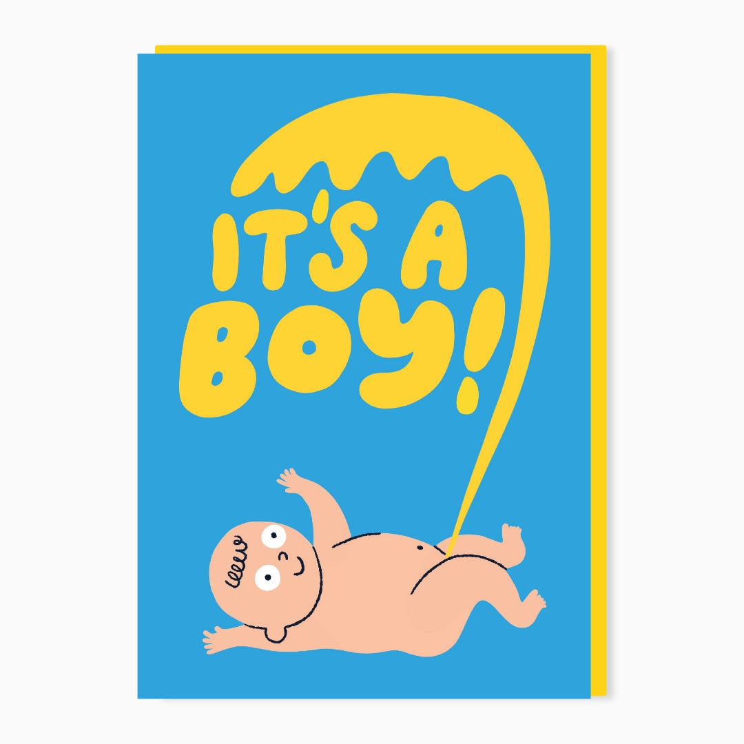 SW279-Stoats & Weasels-It'S A Boy-Card-