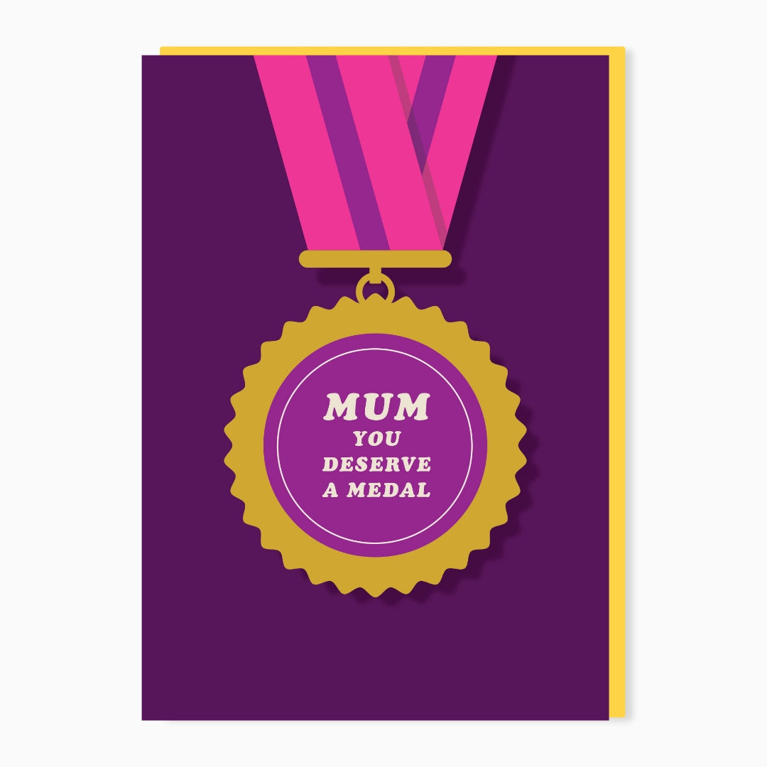 SW675-Stoats & Weasels-Mum Medal-Card-