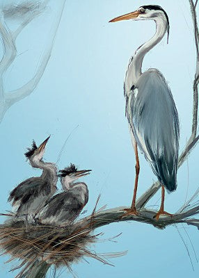 B057-Two Bad Mice-Grey Heron-Card-Julian Williams