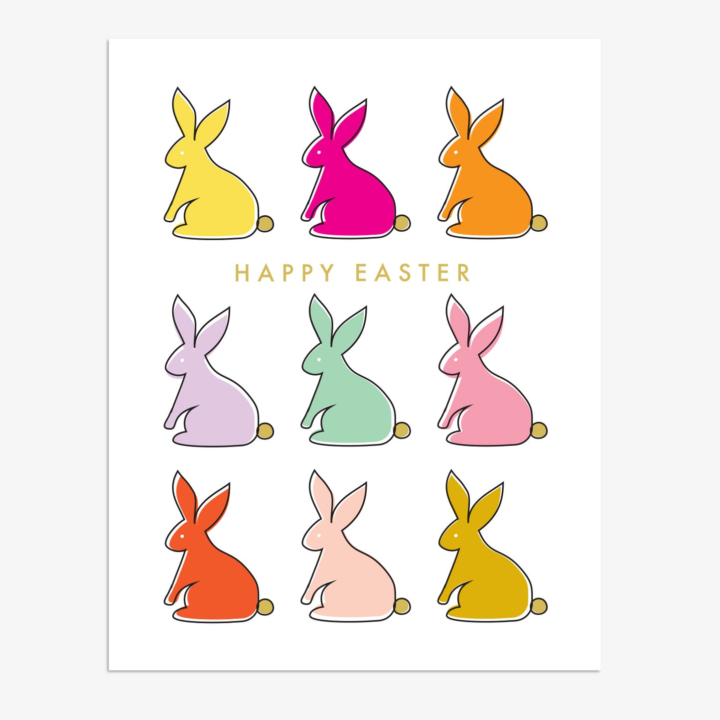 ESR011-Think of Me-Multi Bunnies-Card-