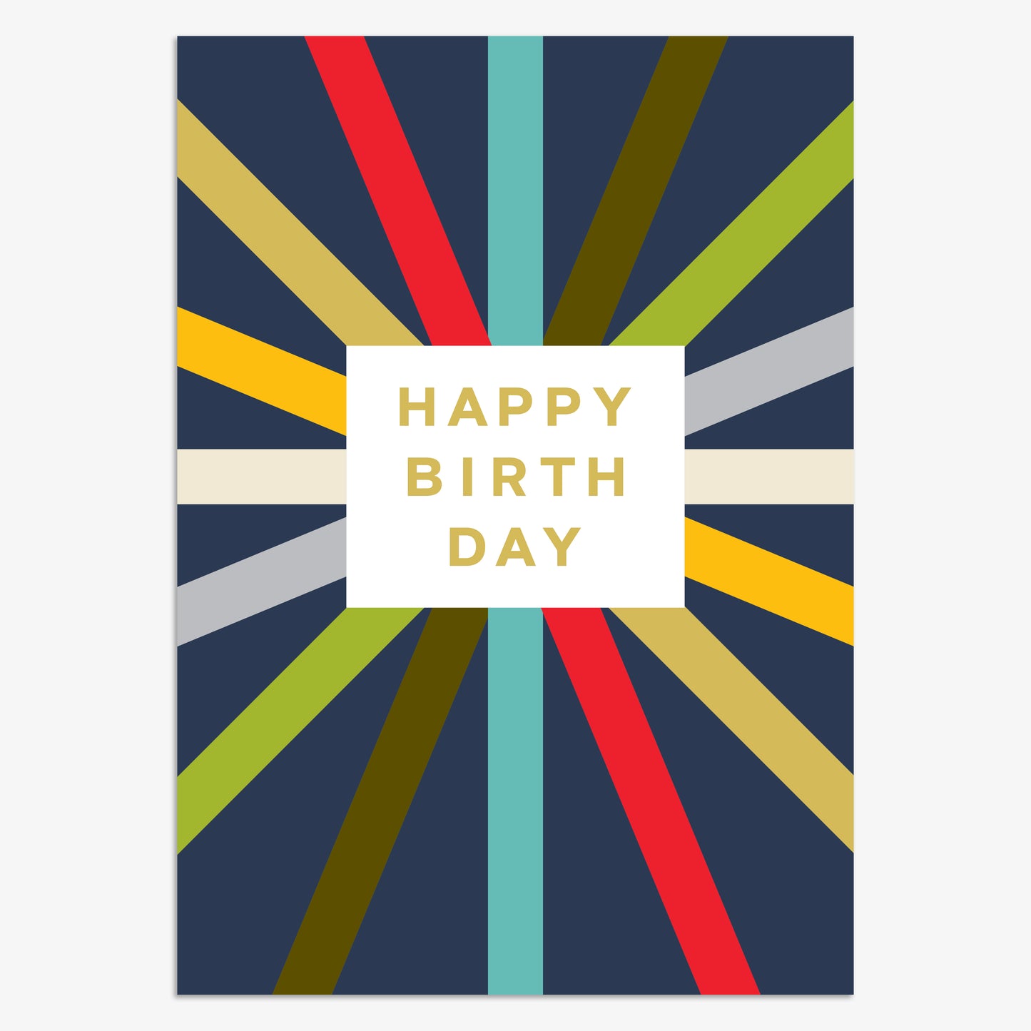 HWL059-Think of Me-Happy Birthday Rays-Card-Howl