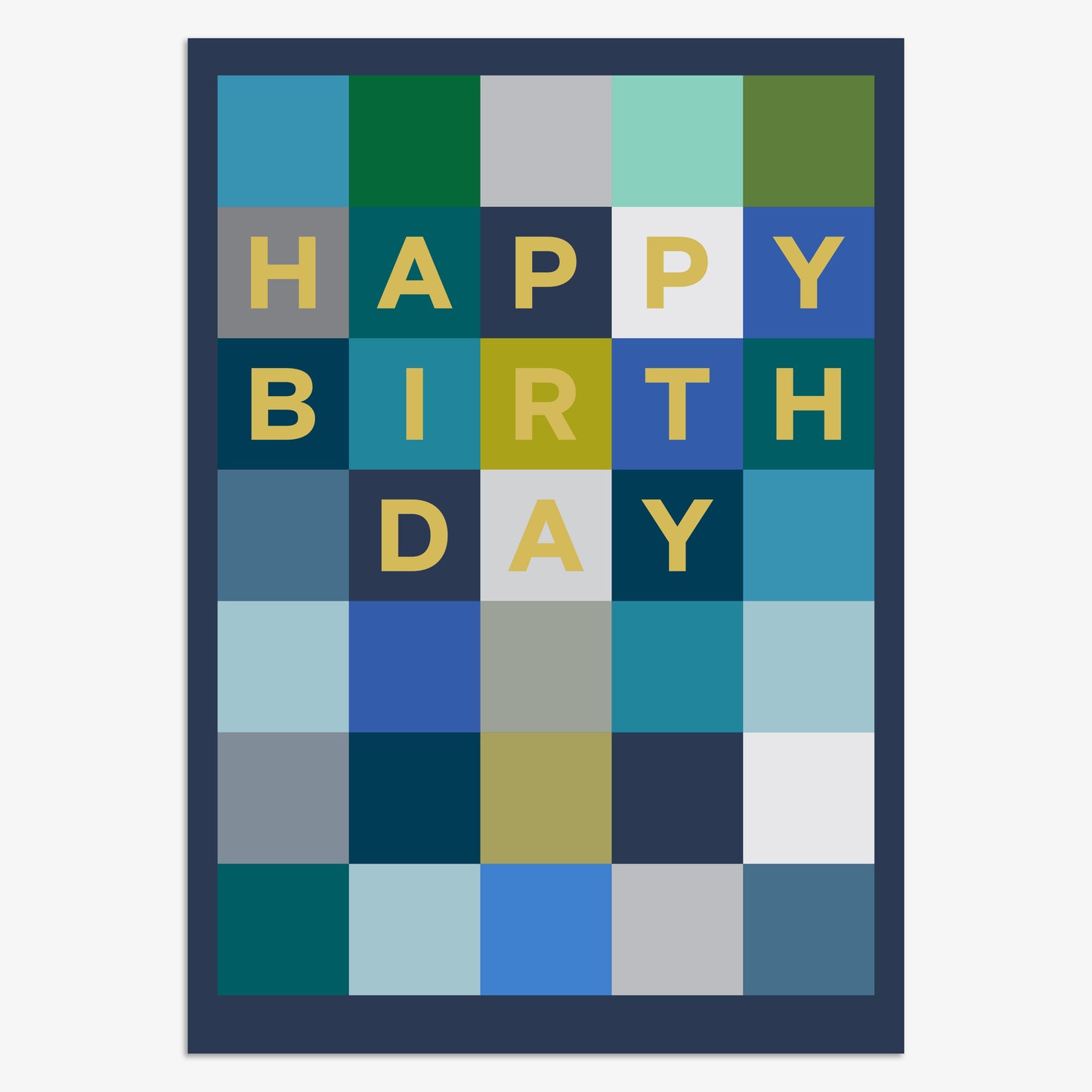 HWL060-Think of Me-Happy Birthday Squares-Card-Howl