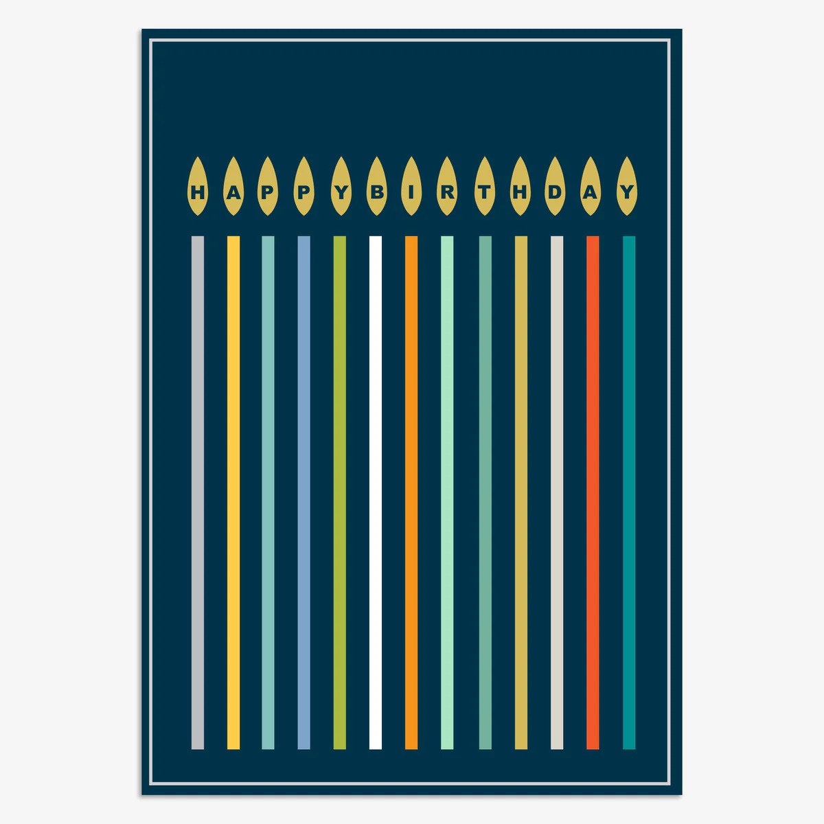 HWL072-Think of Me-Happy Birthday Candles-Card-Howl