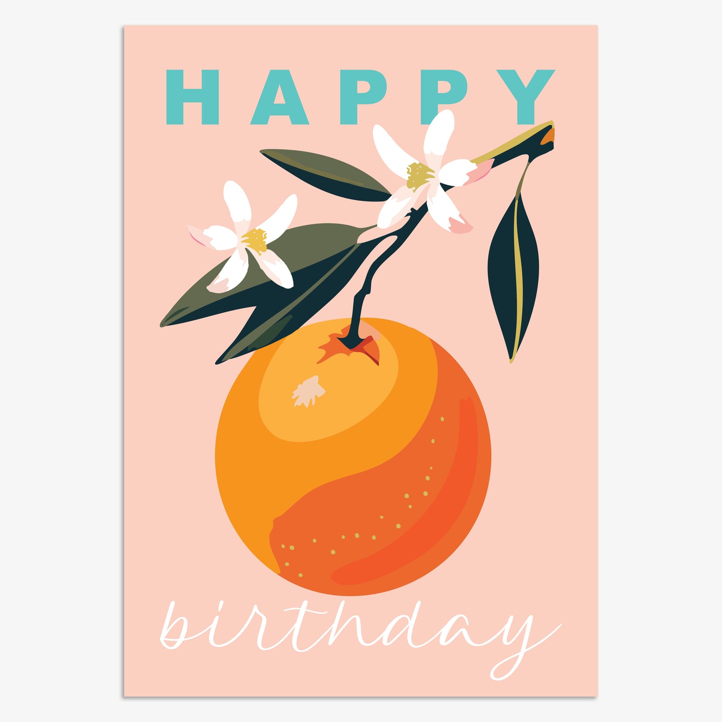 LSH002-Think of Me-Happy Birthday Orange-Card-Lush