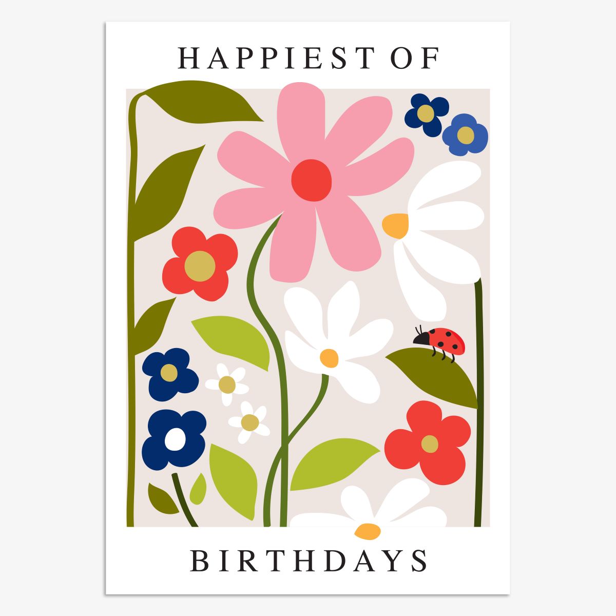 MUS025-Think of Me-Birthday Flowers-Card-Muse
