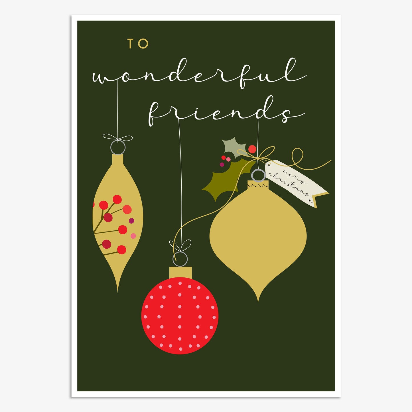 WDX022-Think of Me-Wonderful Friends-Xmas Card-Wonder