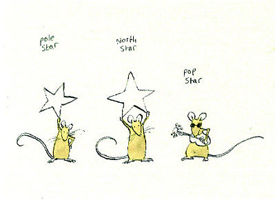 XM033-Two Bad Mice-Pole Star North Star Pop Star-Xmas Card-