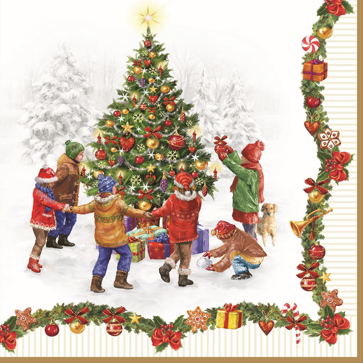 RNDA-Easy Life-Christmas Round Dance-Xmas Napkins-Christmas Round Dance
