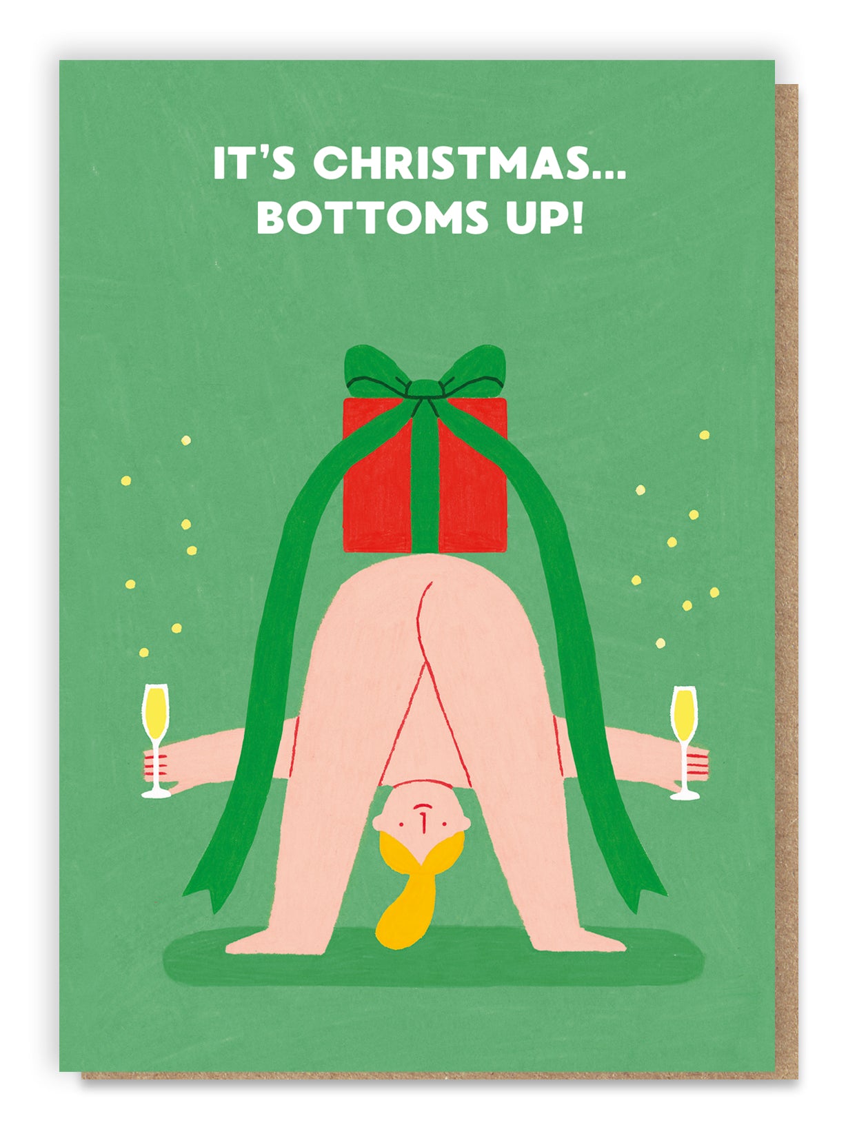 ELEXMAS001-Stormy Knight-Festive Bottoms Up-Xmas Card-