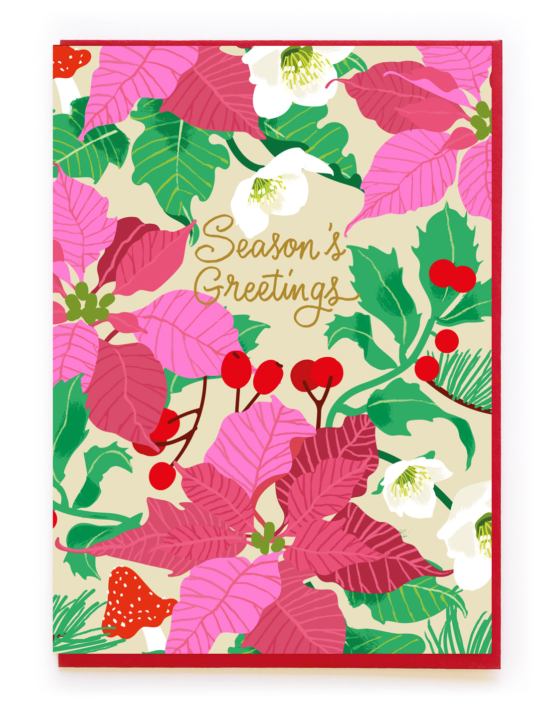 BP056-Noi-Pointsettia-Xmas Card-Christmas Cards