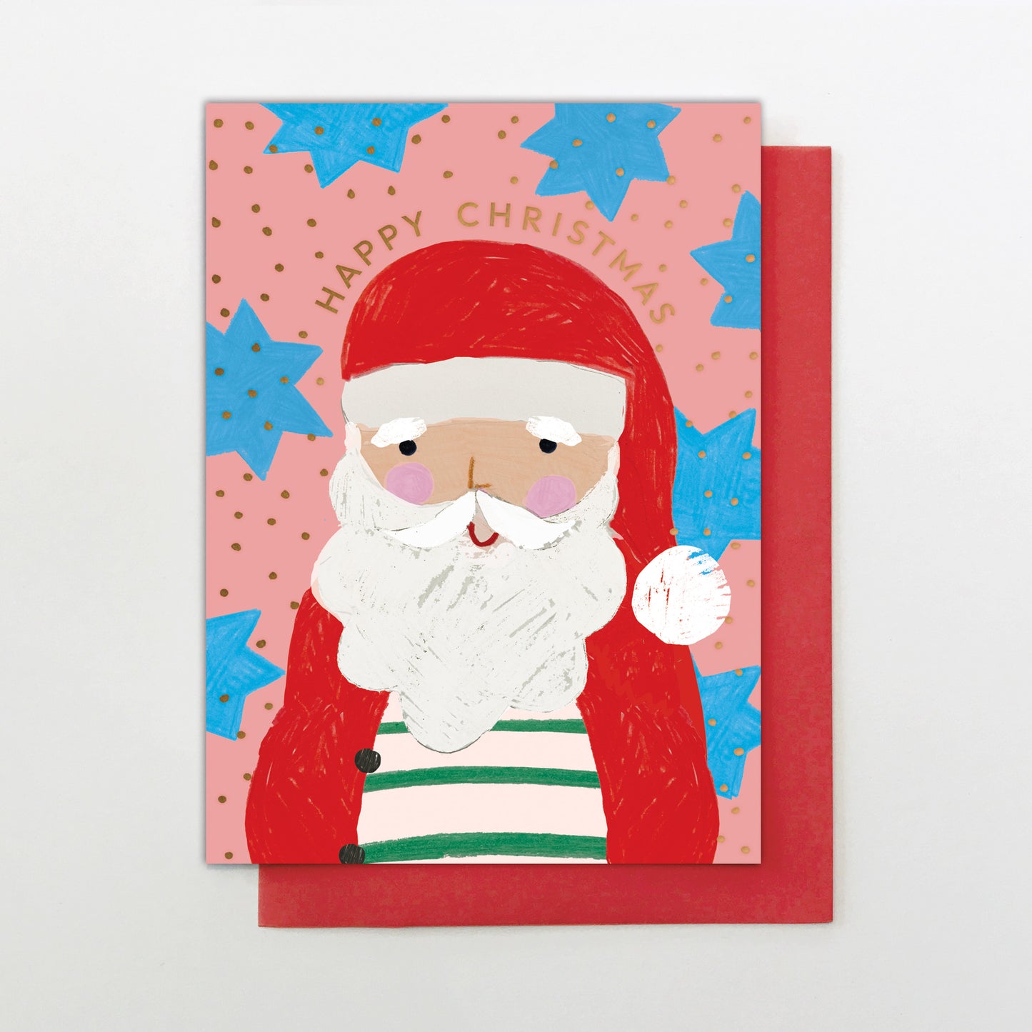 HC013-Stop The Clock-Card- Father Christmas-Xmas Card-Happy Christmas
