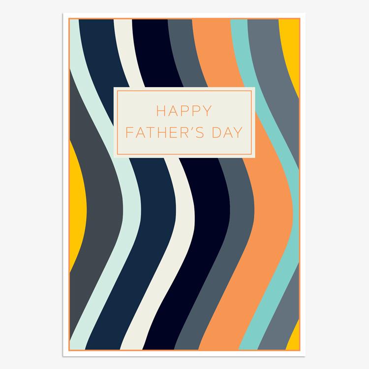 FDR002-Think of Me-Happy Fathers Day Swirls-Card-