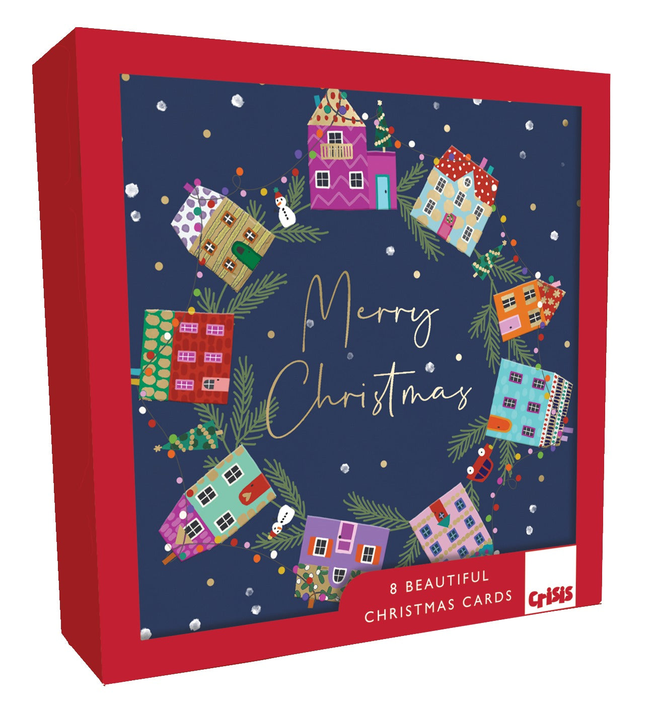 XCR032-Second Nature-Merry Christmas 8Pck Single Design-Xmas Card Pack-Crisis Boxed Cards