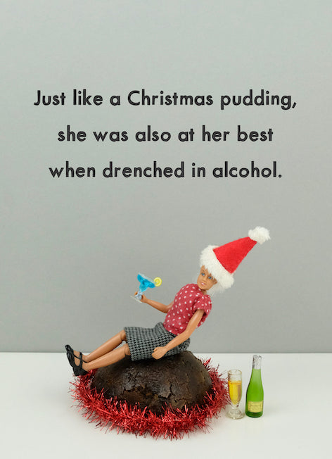 JJC053-Bold & Bright-Christmas Pudding-Xmas Card-Jeffrey & Janice