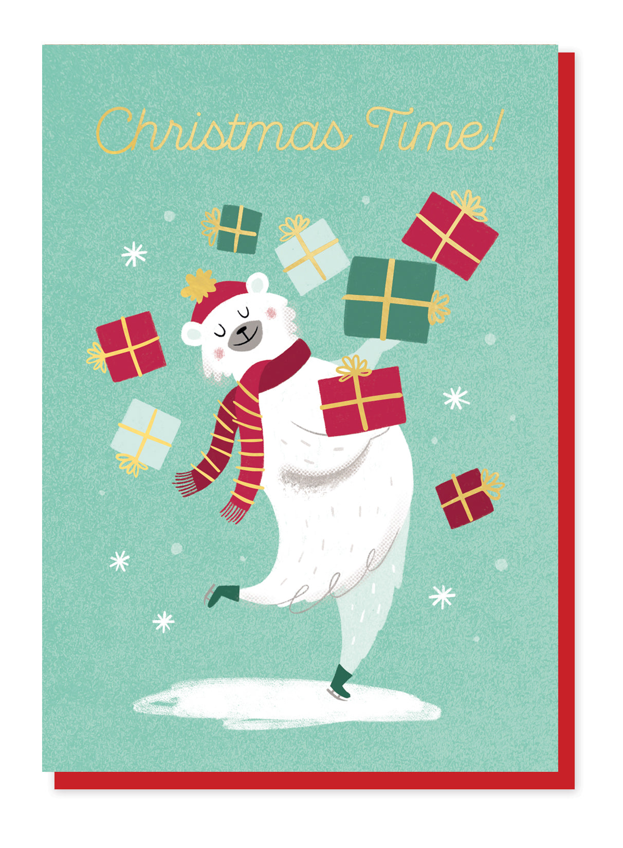 WILD016-Stormy Knight-Polar Bear Express-Xmas Card-