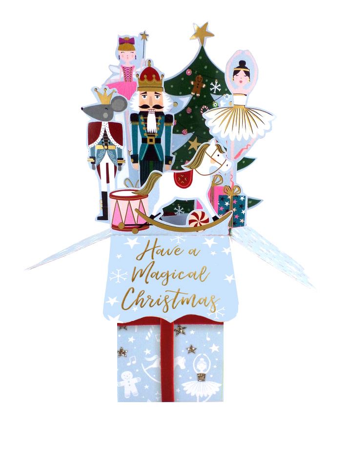 XCU002-Second Nature-Nut Cracker 3D-Xmas Card-Clever Cubes