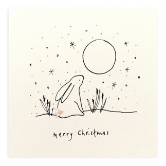 (213)PSC-CHA-Ruth Jackson-Christmas Hare-Xmas Card-Pencil Shavings