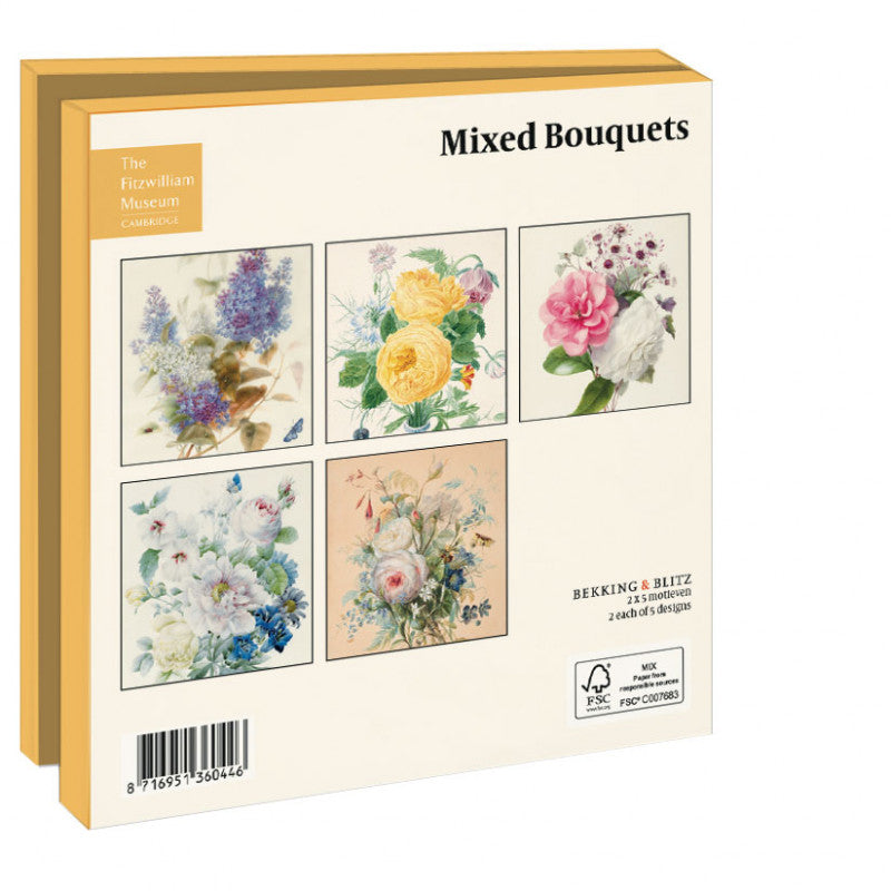 WMC1179-Bekking & Blitz-Mixed Bouquets - The Fitzwilliam Museum-10 Notecards With Envelopes Various Designs-Notewallet-