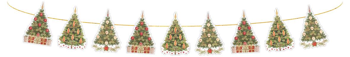 8387-Quire-Christmas Trees (3 Designs X3-Xmas Partyware-Bunting