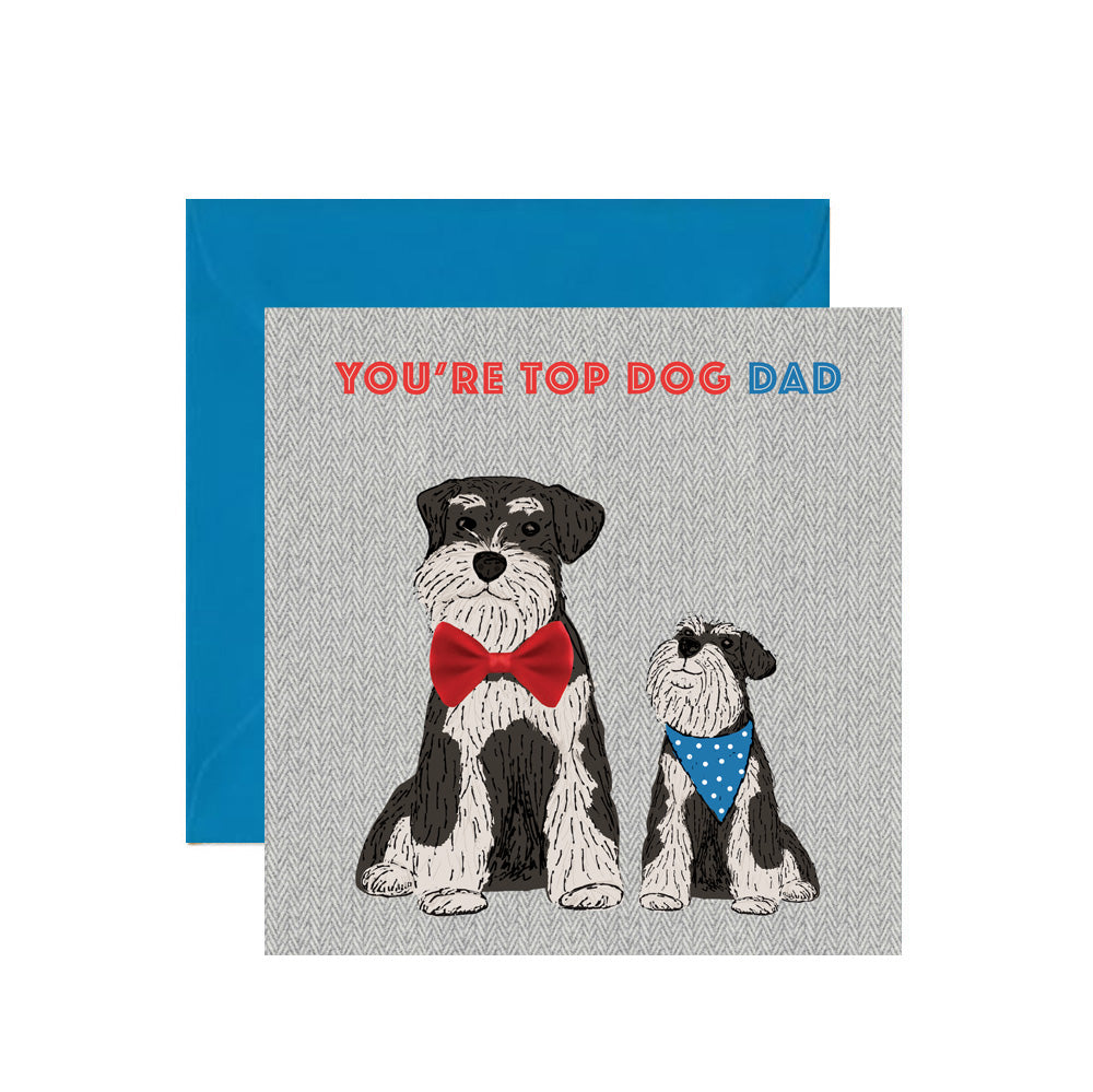 LA015-Apple & Clover-You'Re Top Dog Dad With Bow-Card-
