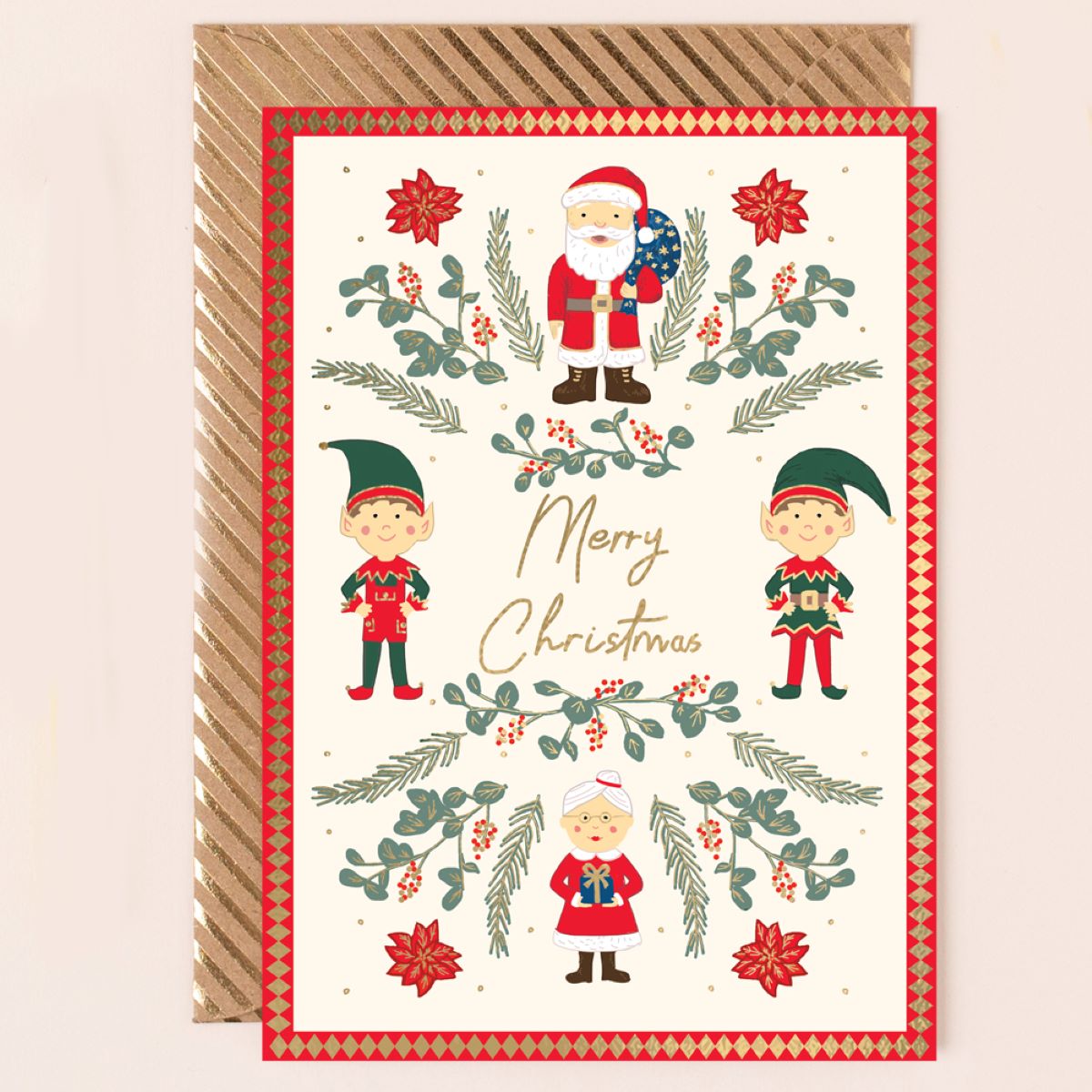 RE135-Apple & Clover-Merry Christmas-Xmas Card-Reflections