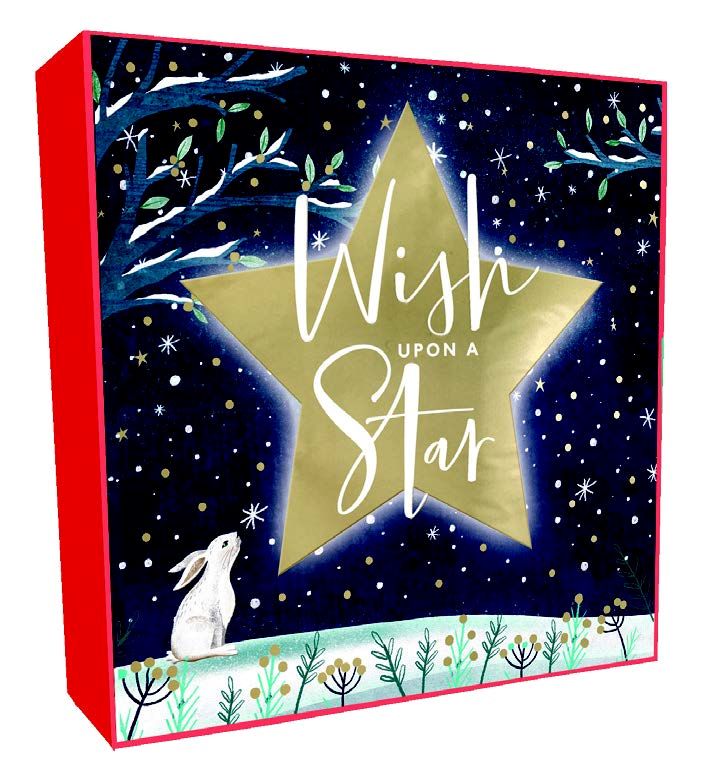 XCR045-Second Nature-Wish Upon A Star 8Pck Singe Design-Xmas Card Pack-Crisis Boxed Cards