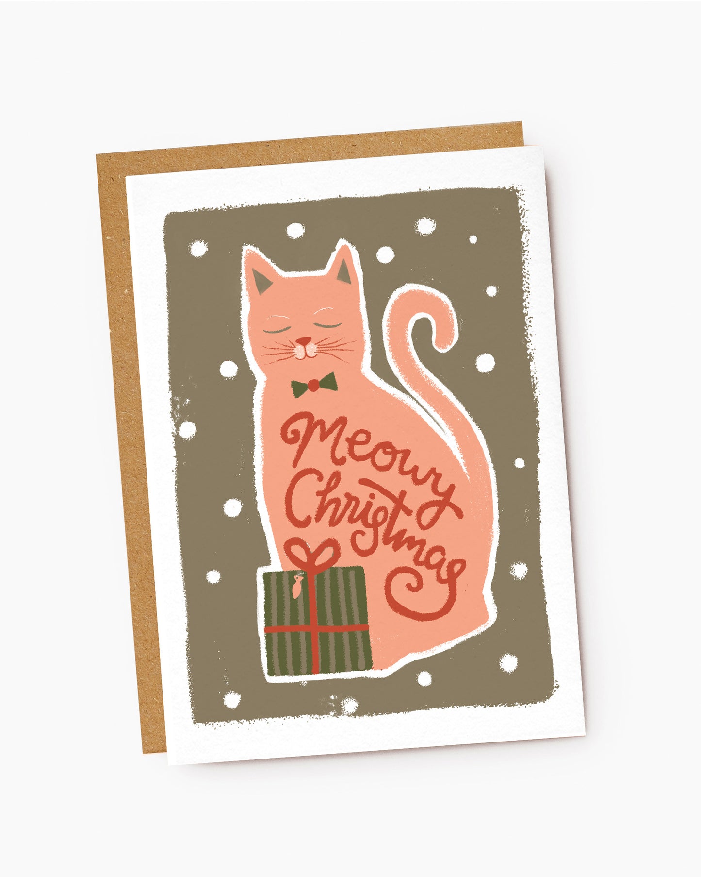 JX238-Jade Fisher-Ralphie-Meowy Christmas Cat-Xmas Card-Christmas