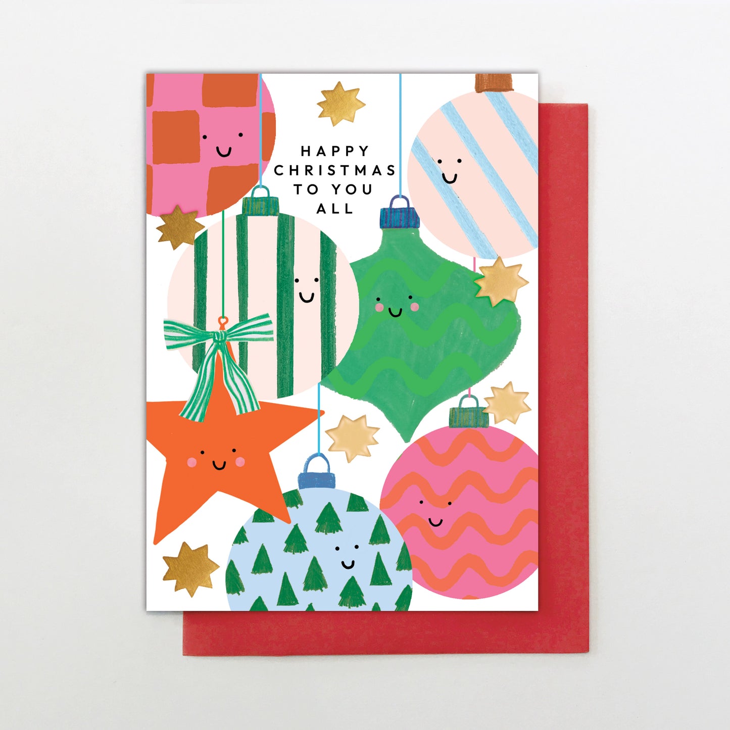 HC019-Stop The Clock-Card- Happy Baubles-Xmas Card-Happy Christmas