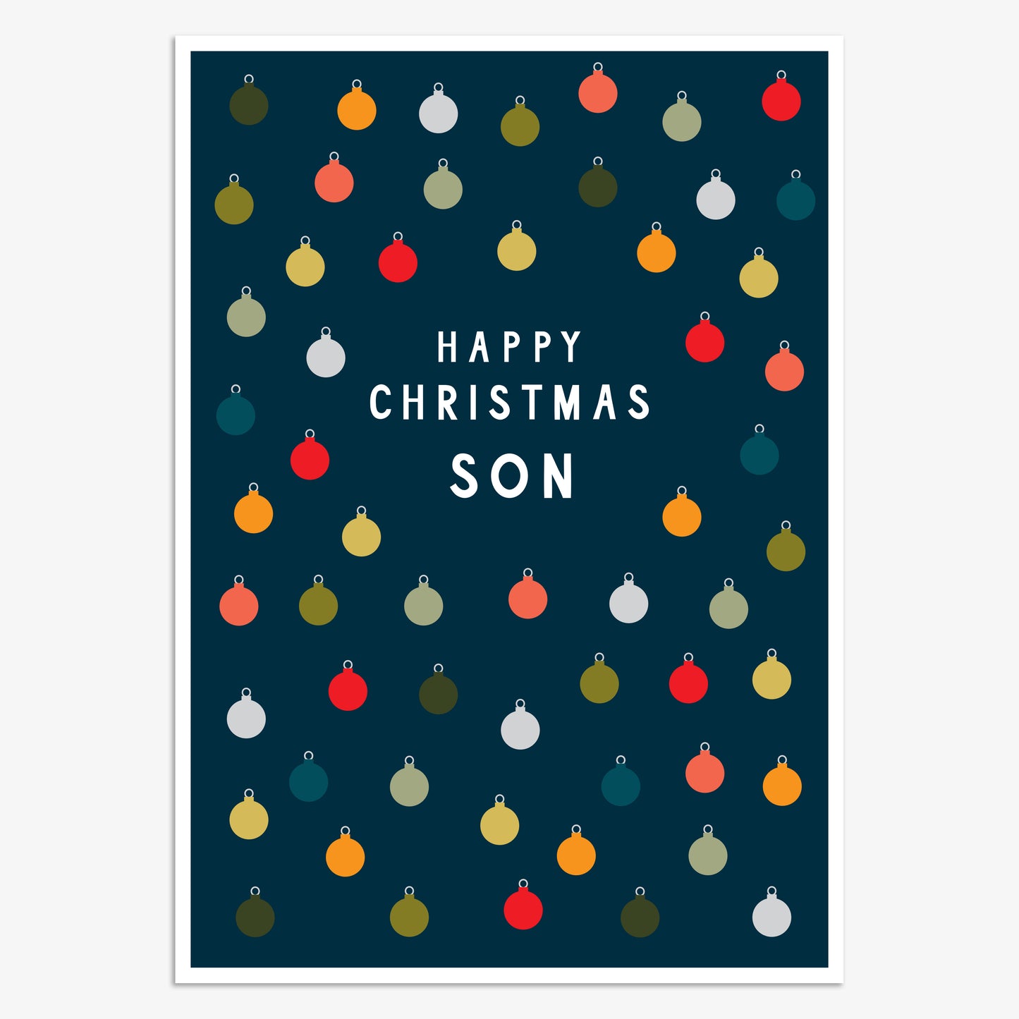 HJX007-Think of Me-Son-Xmas Card-Holly Jolly
