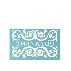PK GFT THK BLUE Cambridge Imprint Gift Tags Thank you 6pk small Blue