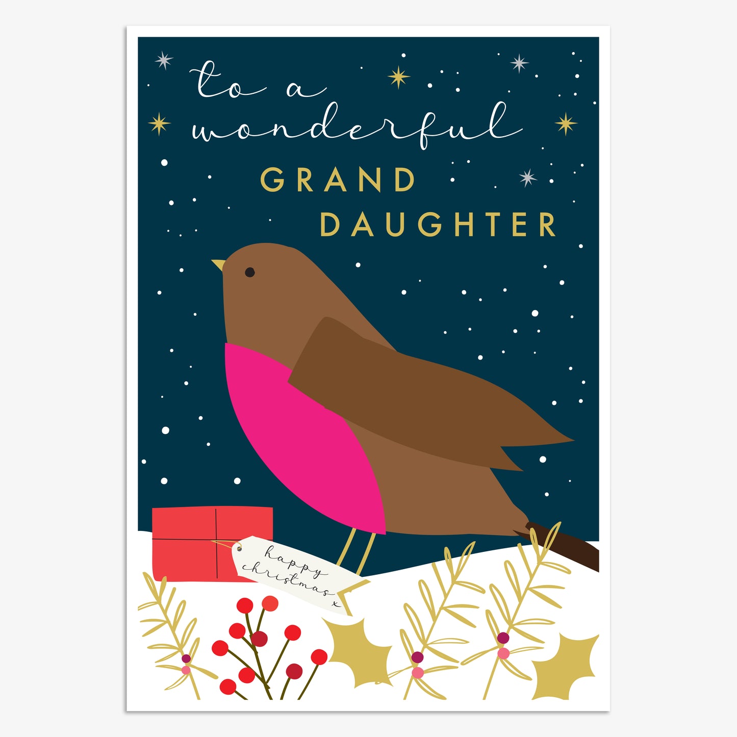 WDX016-Think of Me-Grandaughter-Xmas Card-Wonder
