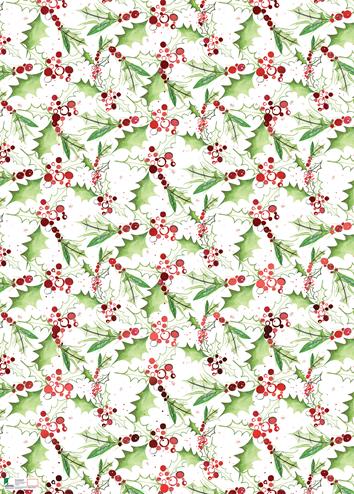 X1761352-Deva Designs-Jolly Holly -Xmas Wrap-