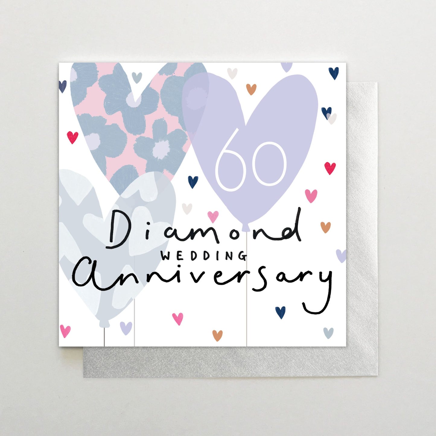 HA034-Stop The Clock-Diamond Wedding Anniversary Balloons-Card-Happy Days