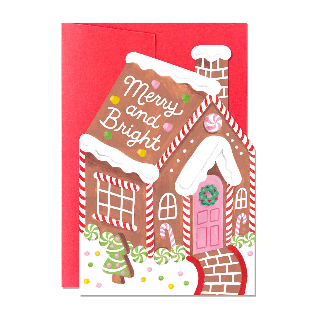 C216-Ricicle Cards-Gingerbread House-Xmas Card-Jacqui Lee