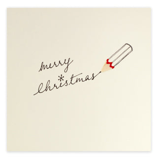 (074)PSC-CWR-Ruth Jackson-Christmas Pencil-Xmas Card-Pencil Shavings