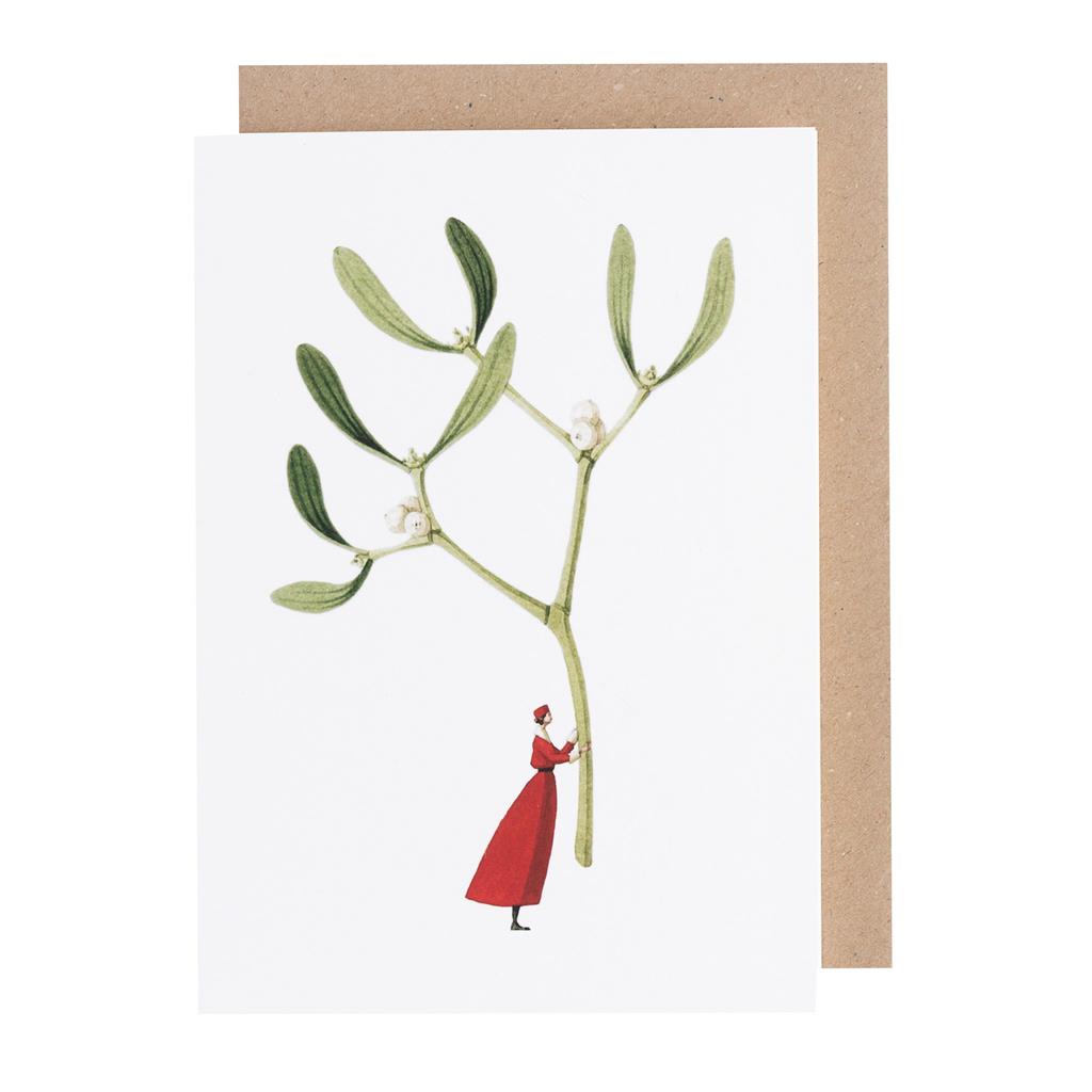 GC010-Laura Stoddart-Mistletoe-Xmas Card-Greeting Cards