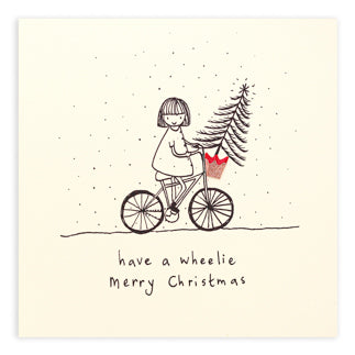 (193)PSC-CWN-Ruth Jackson-Christmas Wheelie-Xmas Card-Pencil Shavings