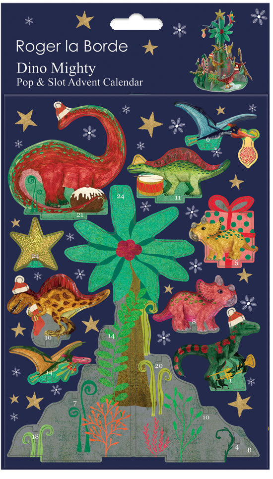 POPAS503-Roger La B-Epoch Before Christmas Petite Pop & Slot 3D Advent-Xmas Calendar-Dino Mighty