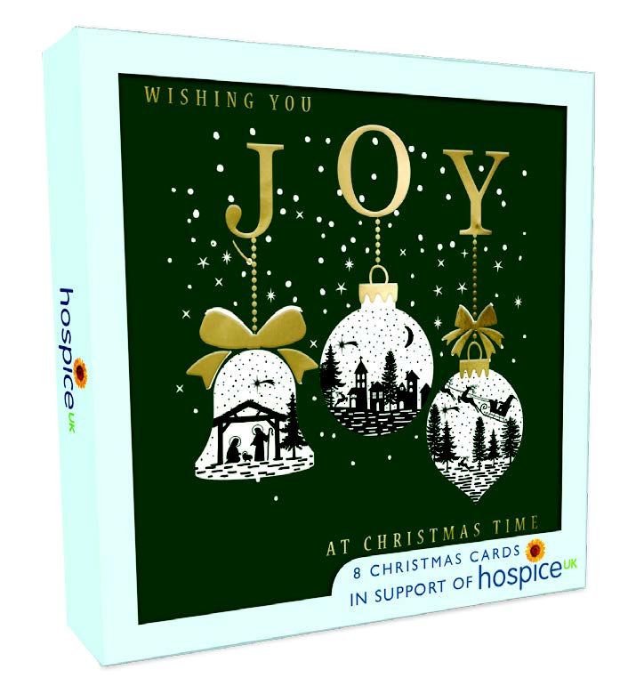 XSA003-Second Nature-Joy 8Pk Single Design-Xmas Card Pack-Hospice Uk