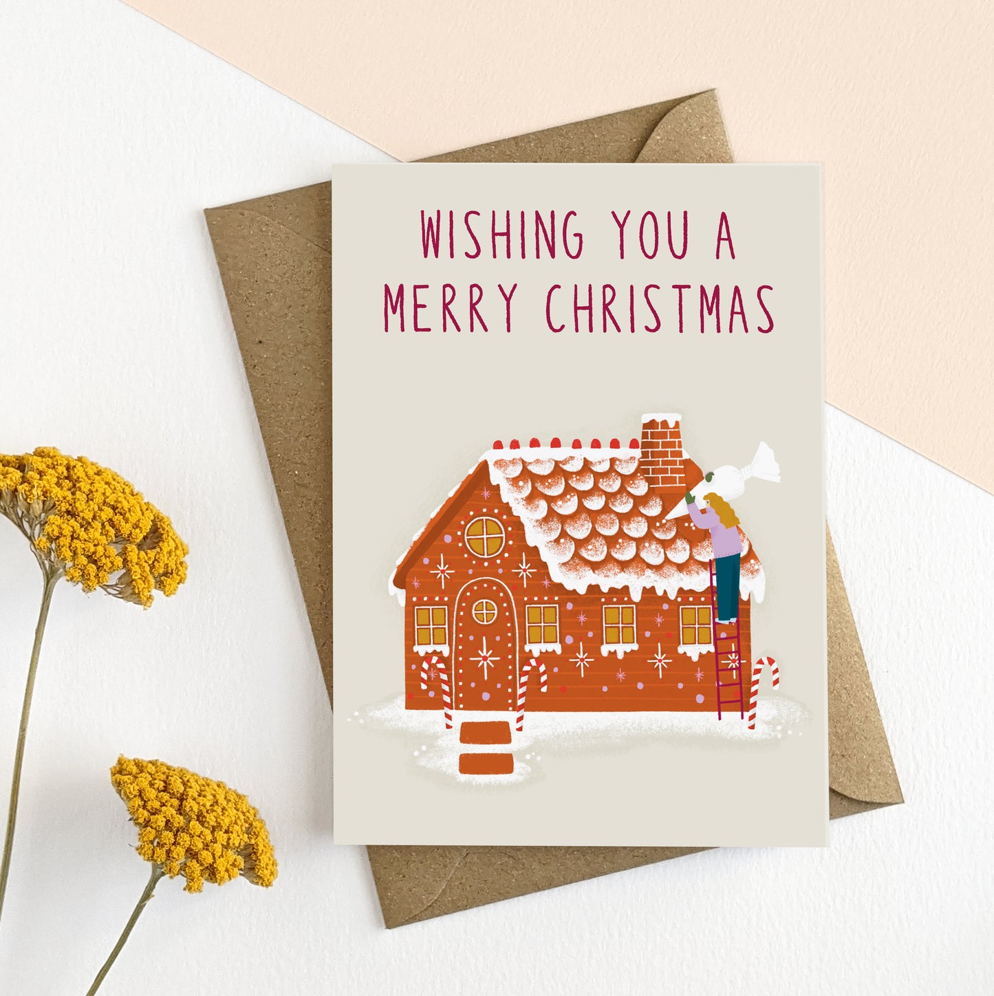 CGB005-Elsa Rose Frere-Christmas Gingerbread House-Xmas Card-Christmas