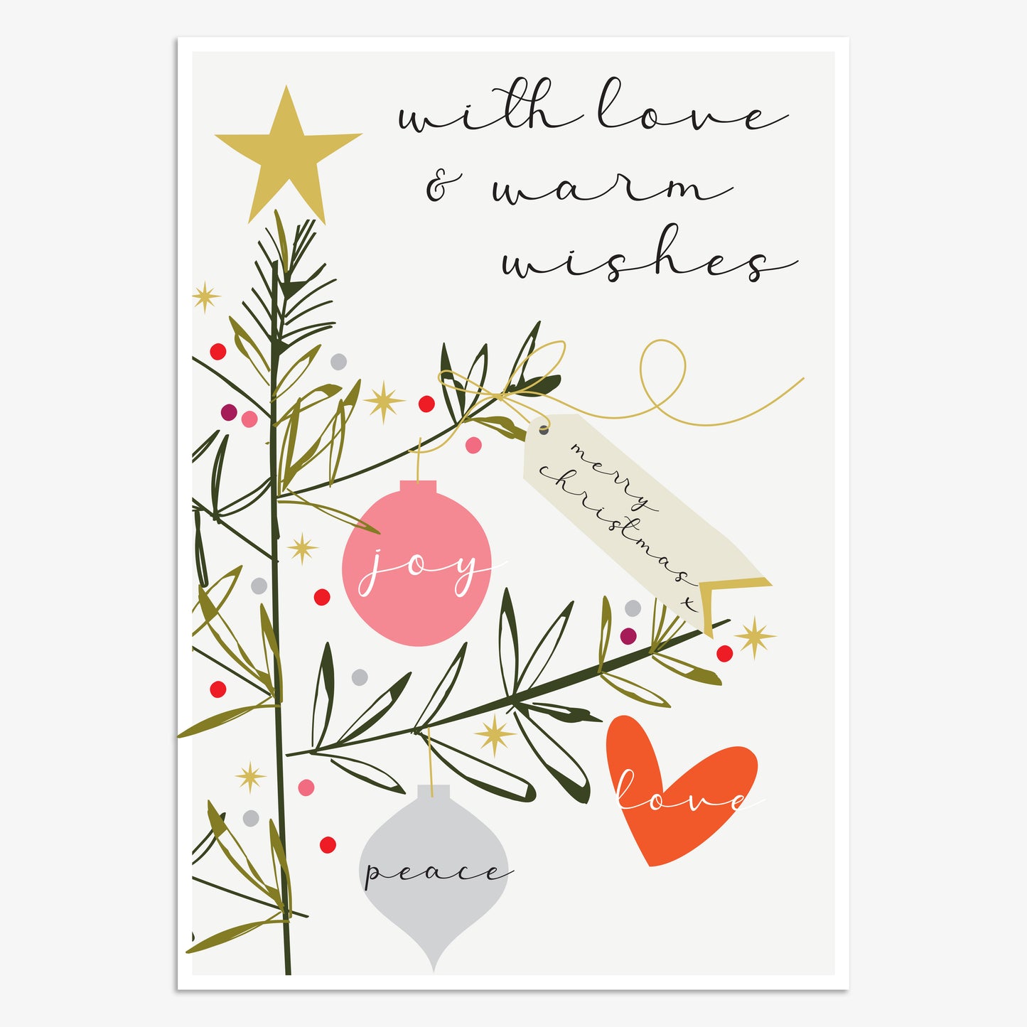 WDX028-Think of Me-Love & Warm Wishes-Xmas Card-Wonder
