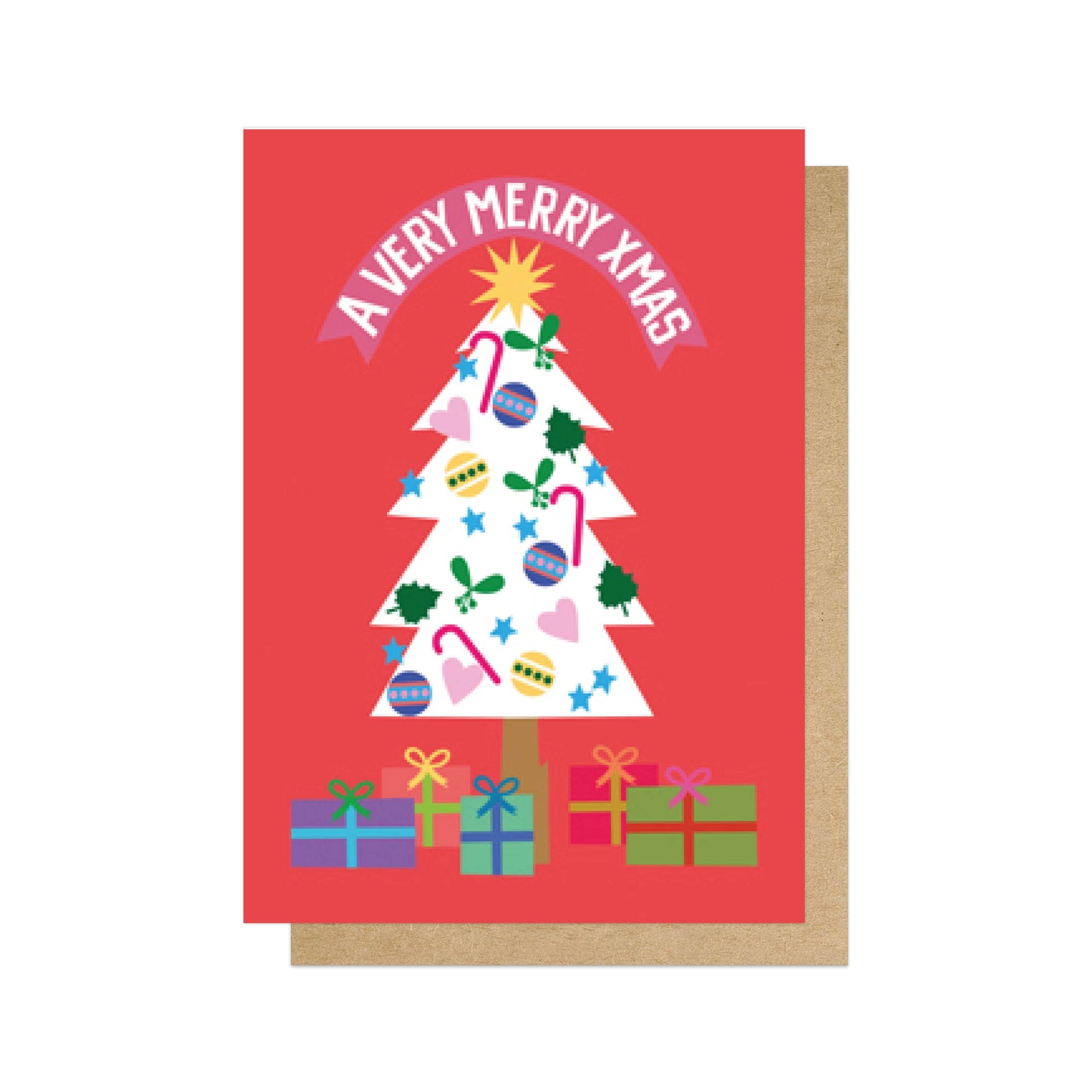 MARWAL080C-East End Prints-A Very Merry Christmas-Xmas Card-Marcus Walters