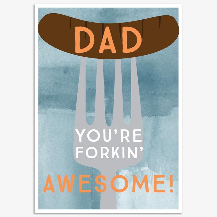 FHO009-Think of Me-Dad Forkin Awesome-Card-