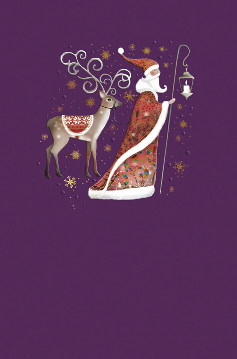 9982800074-Editions du Desastre-Santa Rheindeer-Xmas Card-Icones Fa