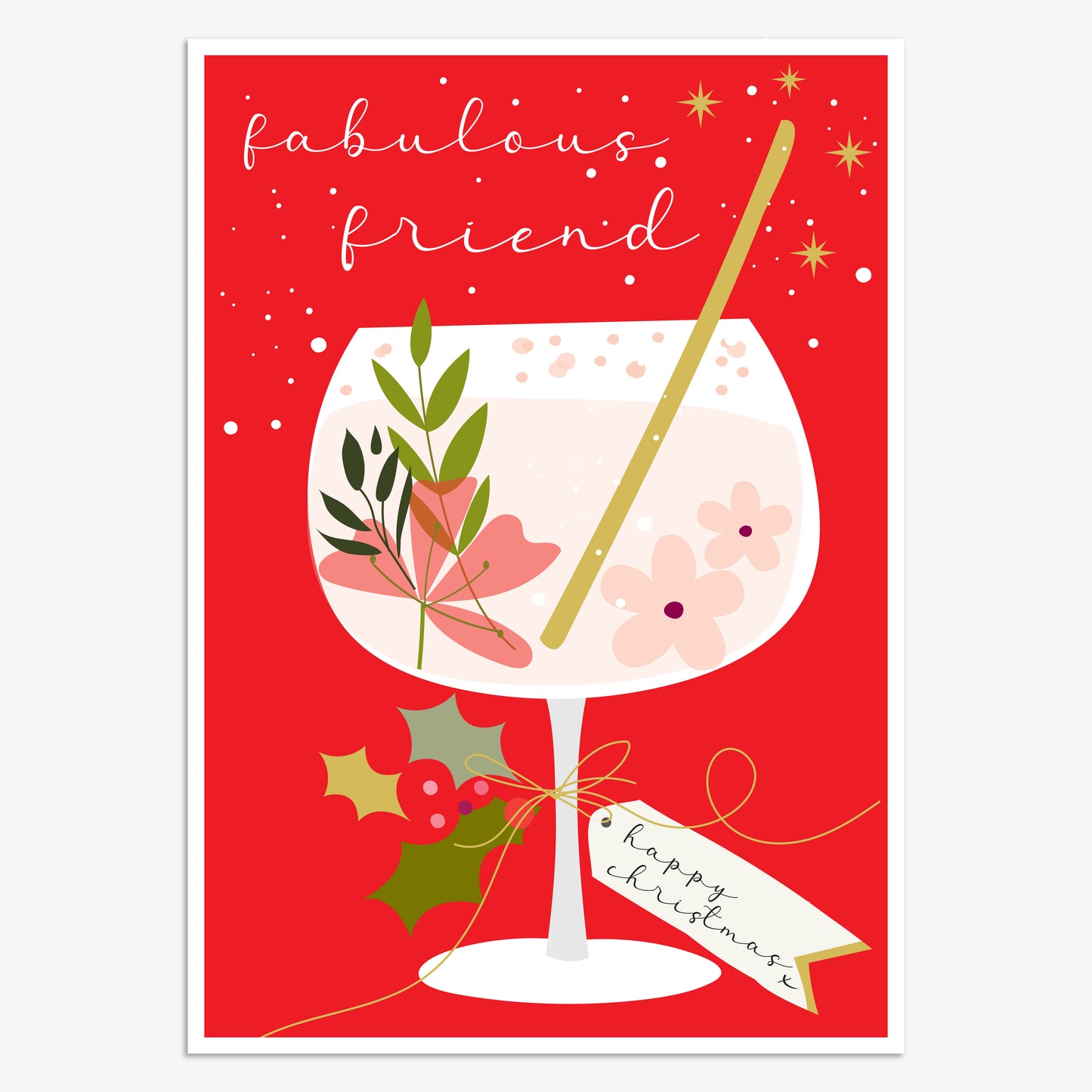 WDX023-Think of Me-Fabulous Friend-Xmas Card-Wonder