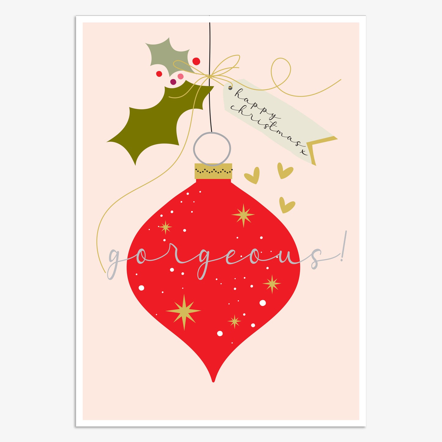 WDX024-Think of Me-Gorgeous-Xmas Card-Wonder